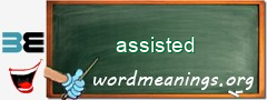 WordMeaning blackboard for assisted